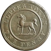 1 Penny Birmingham and South Wales, United Kingdom, 1812 reverse image