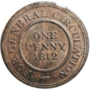 1 Penny Birmingham and Warwickshire, United Kingdom, 1812 reverse image