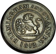 1 Penny Birmingham and Swansea - Rose Copper Co. obverse image