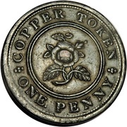 1 Penny Birmingham and Swansea - Rose Copper Co., United Kingdom, 1812 reverse image