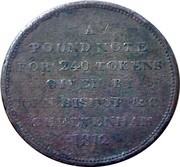 1 Penny Cheltenham - John Bishop and Co. obverse image