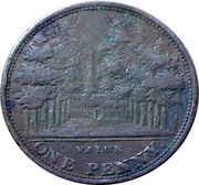 1 Penny Cheltenham - John Bishop and Co., United Kingdom, 1812 reverse image