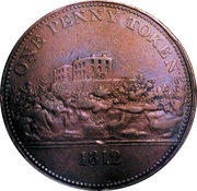1 Penny Nottingham - J M Fellows, United Kingdom, 1812 reverse image