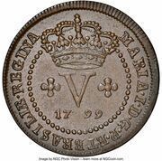 5 Réis - Maria I Small Type; Lisbon Mint obverse image