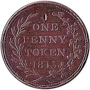 1 Penny Coleraine - W. McKenzie, United Kingdom, 1813 reverse image