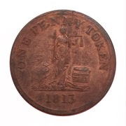 1 Penny Lanarkshire - Glasgow / Phoenix Iron Works, United Kingdom, 1813 reverse image