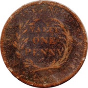 1 Penny Worcestershire - Worcester / City and County, United Kingdom, 1814 reverse image
