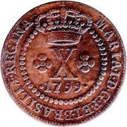 10 Réis - Maria I Small Type; Lisbon Mint obverse image