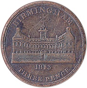 3 Pence Worcestershire - Birmingham / Workhouse obverse image