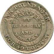 6 Pence Staffordshire - Bilston / Rushbury and Woolley reverse image