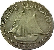 6 Pence Hampshire - To Facilitate Trade reverse image