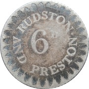 6 Pence Yorkshire - Hull / Rudston and Preston reverse image