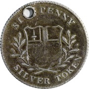 6 Pence Middlesex - London / Charing Cross reverse image
