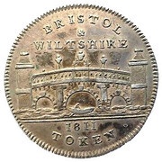 6 Pence Somersetshire - Bristol Bridge / Niblock and Latham obverse image