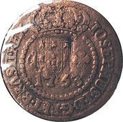 10 Réis - José I counterstamped 5 Réis obverse image
