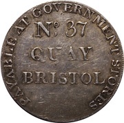 1 Shilling Somersetshire - Bristol Quay / Army andc reverse image