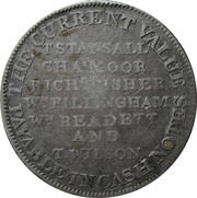 1 Shilling Nottingham - Newark / Town Hall reverse image