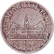 1 Shilling Warwickshire - Birmingham / Workhouse obverse image
