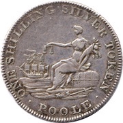 1 Shilling Dorsetshire - Poole / W.B. Best, United Kingdom, 1812 reverse image