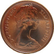 ½ Penny - Elizabeth II 2nd portrait obverse image