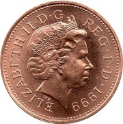1 Penny - Elizabeth II 4th portrait; non-magnetic, set issue obverse image