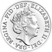 1 Penny - Elizabeth II 5th portrait; Portcullis, Silver obverse image