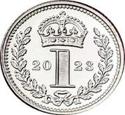1 Penny - Charles III Maundy Money, United Kingdom, 2023 reverse image