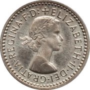 2 Pence - Elizabeth II 1st portrait; Maundy decimal obverse image