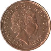 2 Pence - Elizabeth II 4th portrait; non-magnetic obverse image