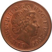 2 Pence - Elizabeth II 4th portrait; magnetic obverse image