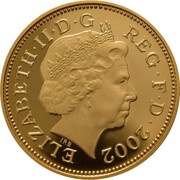 2 Pence - Elizabeth II 4th Portrait; Welsh Plumes, Gold Proof obverse image