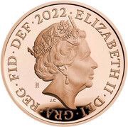 2 Pence - Elizabeth II 5th Portrait; Royal Shield, Gold Proof obverse image
