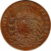 10 Réis - Pedro II Maranhao First Series Countermarked 40 Réis, Brazil, 1835 reverse image