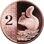 2 Pence - Charles III Red Squirrel, United Kingdom, 2023-2024 reverse image