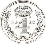 4 Pence - Charles III Maundy Money, United Kingdom, 2023 reverse image