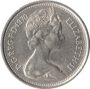 5 New Pence - Elizabeth II 2nd portrait obverse image