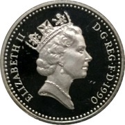 5 Pence - Elizabeth II 3rd portrait; small type, Silver Piedfort obverse image