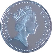 5 Pence - Elizabeth II 3rd portrait; small type, Silver Proof obverse image