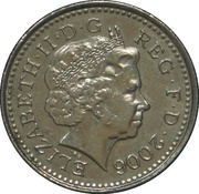 5 Pence - Elizabeth II 4th portrait; Crowned Thistle obverse image