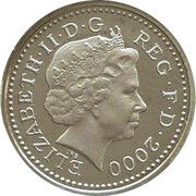 5 Pence - Elizabeth II 4th portrait; Crowned Thistle, Silver Proof obverse image