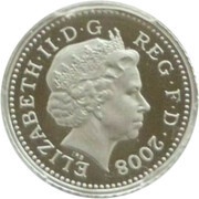 5 Pence - Elizabeth II 4th Portrait; Crowned Thistle, Platinum Proof obverse image