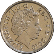 5 Pence - Elizabeth II 4th portrait; Royal Shield, non-magnetic obverse image
