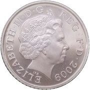 5 Pence - Elizabeth II 4th portrait; Royal Shield, Silver Proof obverse image