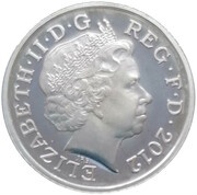 5 Pence - Elizabeth II 4th portrait; Royal Shield, Silver Proof obverse image