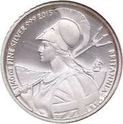 5 Pence - Elizabeth II 5th portrait; 1/40 oz Fine Silver, United Kingdom, 2015 reverse image