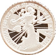 5 Pence - Elizabeth II 5th portrait; 1/40 oz Fine Silver, United Kingdom, 2017 reverse image