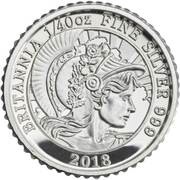 5 Pence - Elizabeth II 5th portrait; 1/40 oz Fine Silver, United Kingdom, 2018 reverse image
