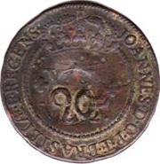 20 Réis - João, Prince Regent Countermark on a 40 Reis, Brazil, 1802-1803 reverse image