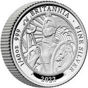 5 Pence - Elizabeth II 5th portrait; 1/40 oz Fine Silver, United Kingdom, 2022 reverse image