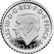 5 Pence - Charles III 1/40 oz Fine Silver obverse image